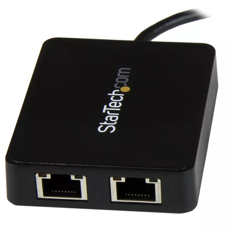 StarTech.com USB-C į dvigubą Gigabit Ethernet adapterį su USB (Type-A) prievadu