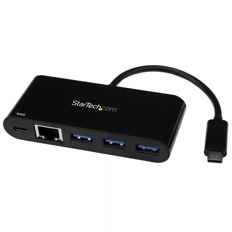 StarTech.com USB-C į Ethernet adapteris su 3 prievadų USB 3.0 stotelė ir Power Delivery