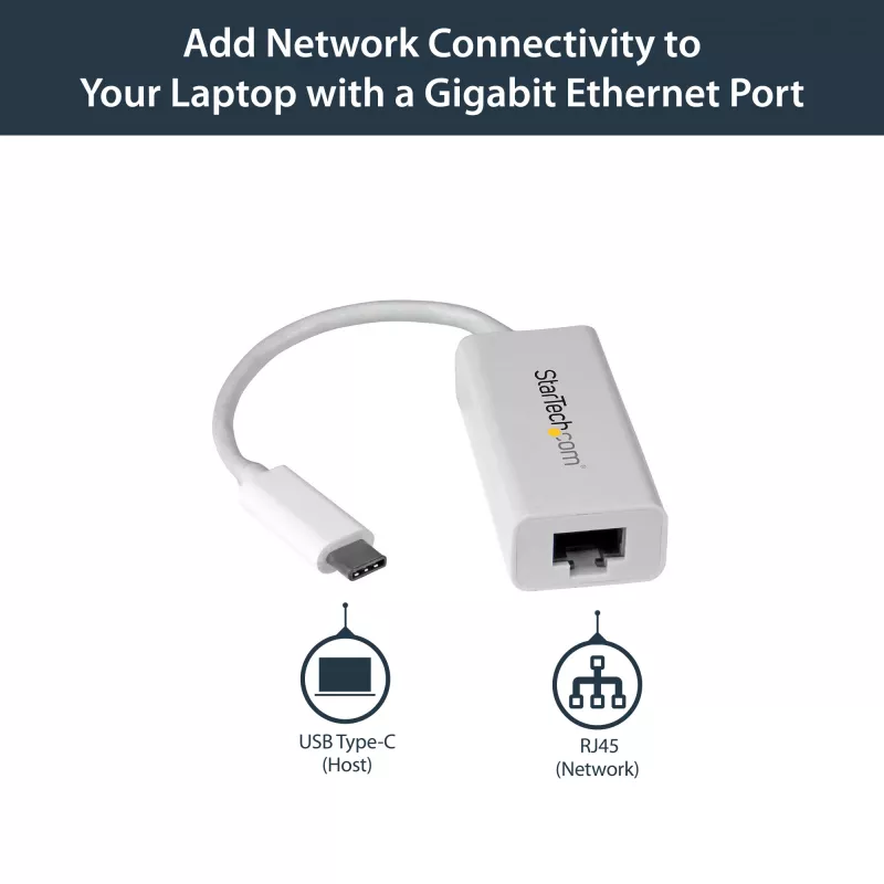 StarTech.com USB-C į Gigabit tinklo adapteris - Baltas