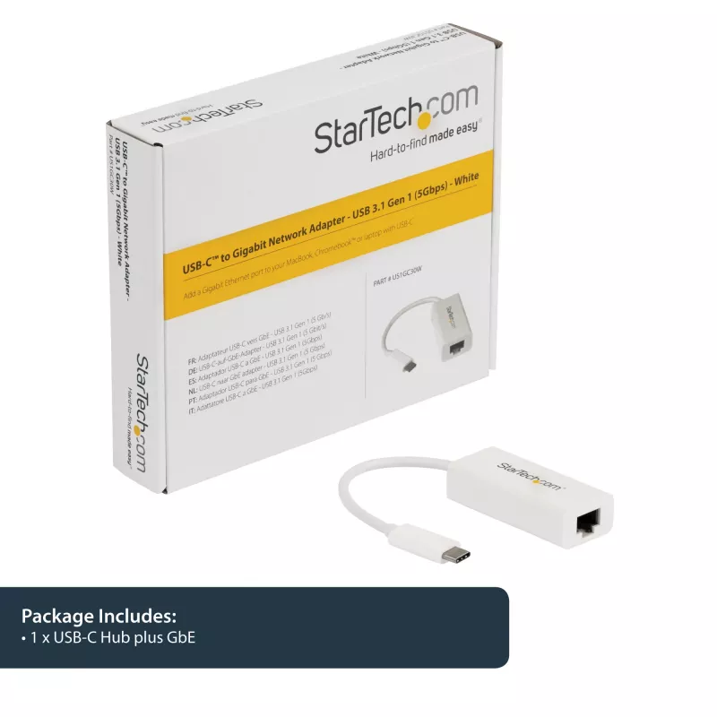 StarTech.com USB-C į Gigabit tinklo adapteris - Baltas
