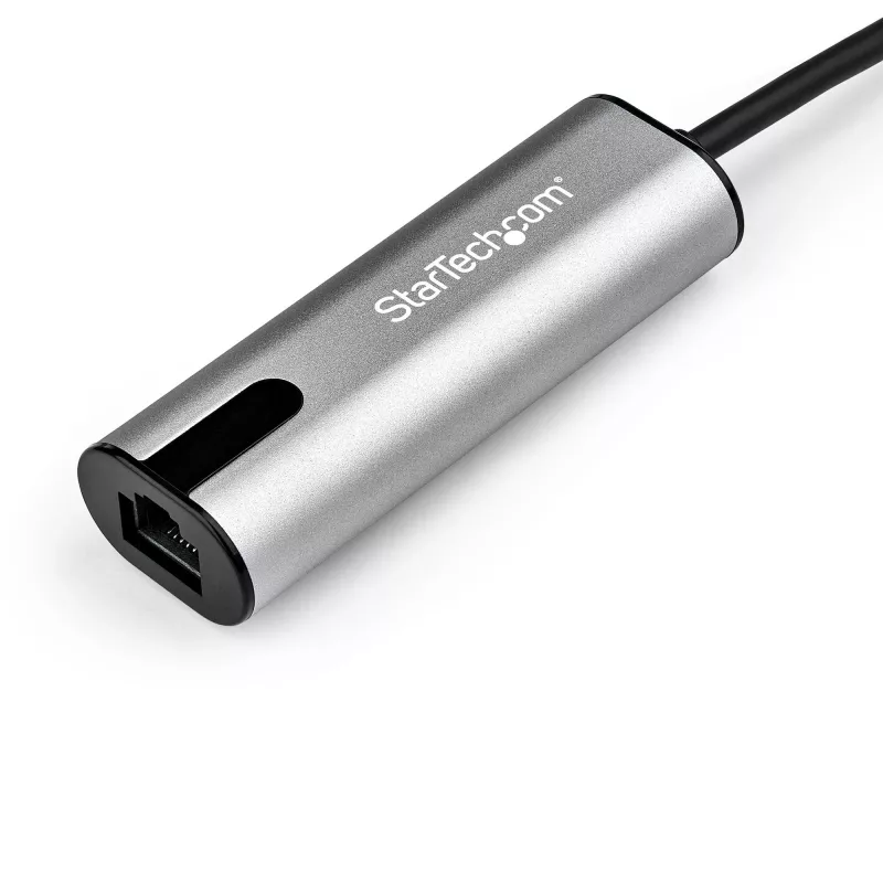 StarTech.com US2GC30 USB-C–2,5 Gigabit Ethernet tinklo adapteris, USB 3.0, NBASE-T, 2.5GBASE-T, RJ45, 10/100/1000/2500 Mbps, juodos ir kosminės pilkos spalvos