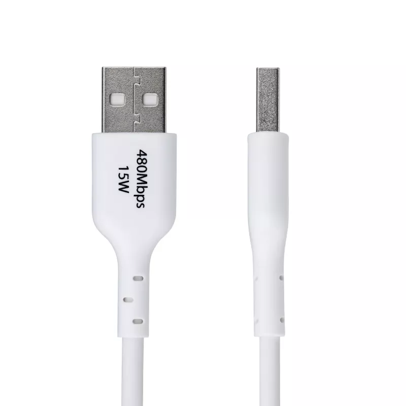 StarTech.com 6.6ft (2m) USB-A į USB-C įkrovimo laidas, įkrovimas ir sinchronizavimas, 3A, USB 2.0, TPE apvalkalas - baltas USB įkrovimo laidas
