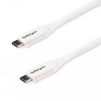 StarTech.com USB-C į USB-C laidas su 5A PD – vyriškas/vyriškas – baltas – 2 m (6 pėdos) – USB 2.0 – USB-IF sertifikuotas