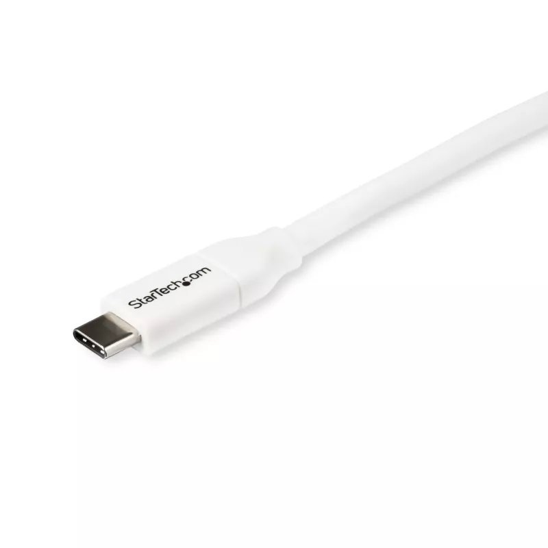 StarTech.com USB-C į USB-C laidas su 5A PD – vyriškas/vyriškas – baltas – 2 m (6 pėdos) – USB 2.0 – USB-IF sertifikuotas