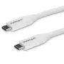 StarTech.com USB-C į USB-C laidas su 5A PD - vyriškas/vyriškas - baltas - 4 m (13 pėd.) - USB 2.0 - USB-IF sertifikuotas