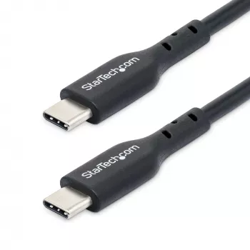 StarTech.com 1m USB-C įkrovimo laidas, USB 2.0, 60W 3A Power Delivery, TPE apvalkalas, juodas