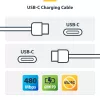 StarTech.com 1m (3.3ft) balta USB-C įkrovimo laidas, USB C laidas, USB 2.0 Type-C nešiojamojo kompiuterio įkroviklio laidas, 60W 3A Power Delivery, TPE apvalkalas, USB-C duomenų perdavimo laidas, M/M