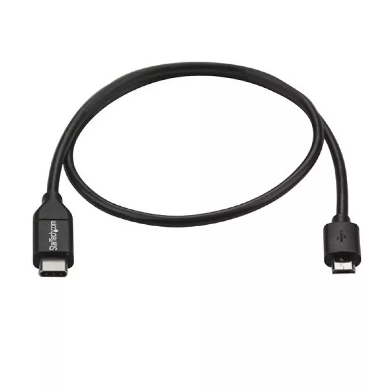 StarTech.com USB2CUB50CM USB-C–Micro-USB B laidas, kištukas–kištukas, USB 2.0, suderinamas su Thunderbolt 3, 0,5 m, juodos spalvos