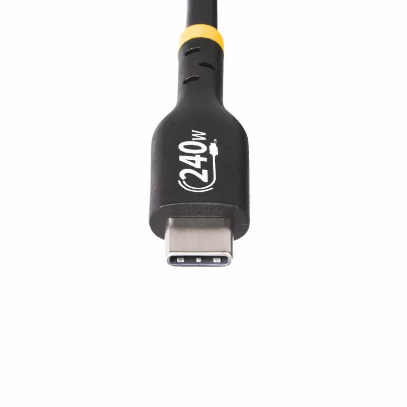 StarTech.com 2 m USB-C įkrovimo laidas, USB-IF sertifikuotas USB C laidas, 240 W PD EPR, USB 2.0 Type-C nešiojamojo kompiuterio įkroviklio laidas, USB-C duomenų perdavimo laidas, TPE apvalkalas, vyriškas/vyriškas
