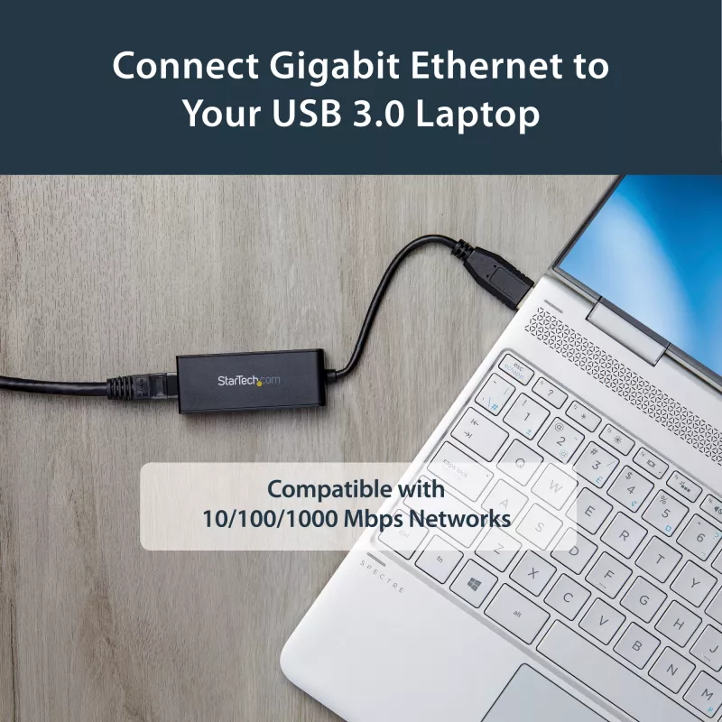 StarTech.com USB 3.0 prie Gigabit Ethernet tinklo adapteris, 10/100/1000 Mbps, USB į RJ45, USB 3.0 į LAN adapteris, USB 3.0 Ethernet adapteris (GbE), atitinka TAA