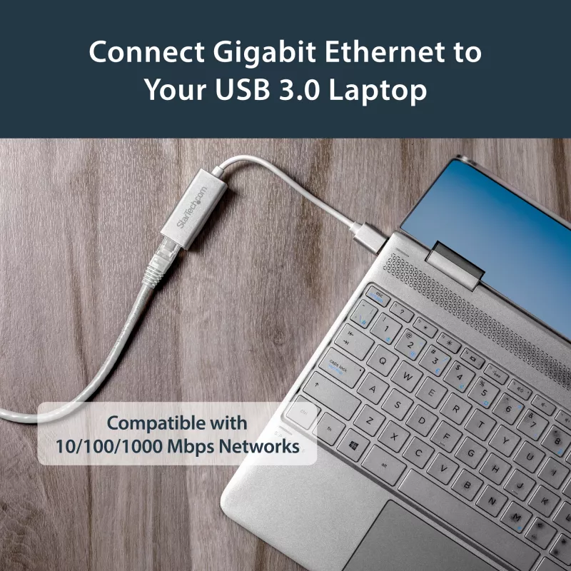 StarTech.com USB 3.0 į Gigabit tinklo adapteris - sidabrinis
