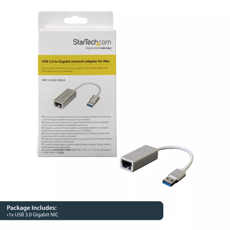 StarTech.com USB 3.0 į Gigabit tinklo adapteris - sidabrinis
