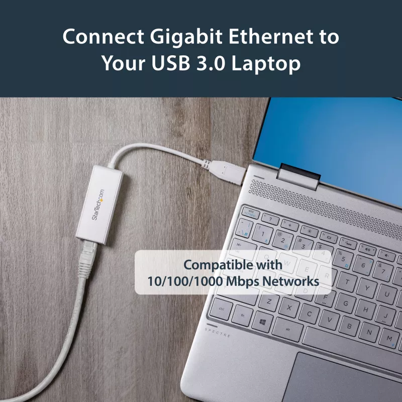StarTech.com USB 3.0 į Gigabit Ethernet tinklo adapteris, 10/100/1000 Mbps, USB į RJ45, USB 3.0 į LAN adapteris, USB 3.0 Ethernet adapteris (GbE), TAA atitinka