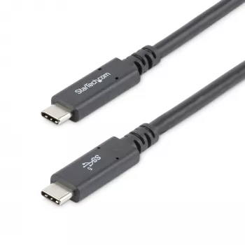 StarTech.com 1,8 m USB C į USB C laidas – 5A, 100W PD 3.0, sertifikuotas Works With Chromebook, USB-IF, vyriškas/vyriškas, USB 3.0 5Gbps, juodas