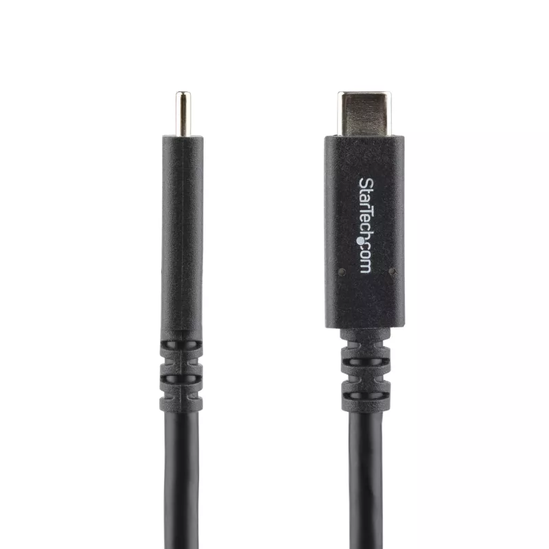 StarTech.com 1,8 m USB C į USB C laidas – 5A, 100W PD 3.0, sertifikuotas Works With Chromebook, USB-IF, vyriškas/vyriškas, USB 3.0 5Gbps, juodas