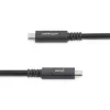 StarTech.com 1,8 m USB C į USB C laidas – 5A, 100W PD 3.0, sertifikuotas Works With Chromebook, USB-IF, vyriškas/vyriškas, USB 3.0 5Gbps, juodas