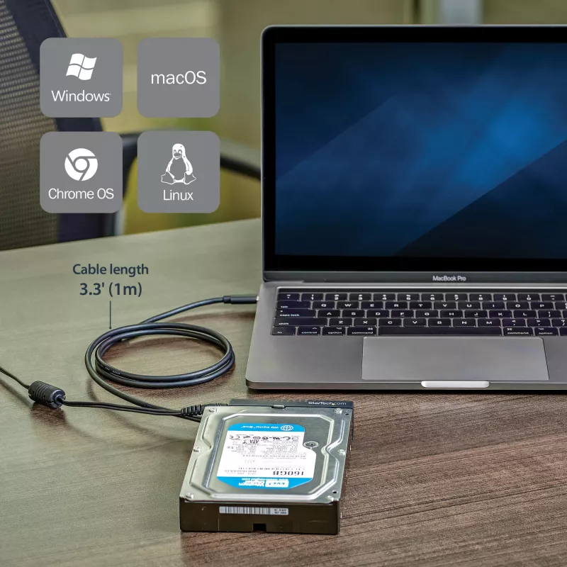 StarTech.com USB 3.1 (10Gbps) adapterinis kabelis 2.5”/3.5” SATA diskams - USB-C