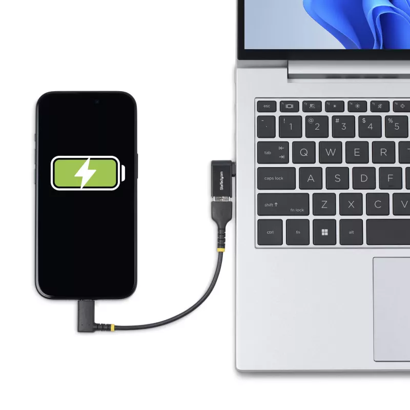StarTech.com Stačiakampis USB-C į USB-A adapteris, USB 5Gbps, kompaktiškas USB-C kištukas į USB-A lizdą, metalinis korpusas, M/F