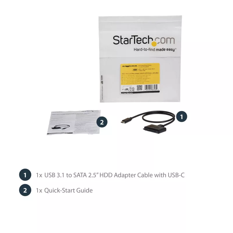 StarTech.com USB 3.1 (10Gbps) adapterinis kabelis 2,5 inch SATA diskams - USB-C