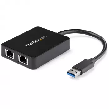 StarTech.com USB 3.0 prievado adapteris su dviem Gigabit Ethernet prievadais ir USB prievadu