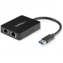 StarTech.com USB 3.0 prievado adapteris su dviem Gigabit Ethernet prievadais ir USB prievadu