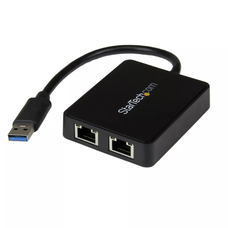 StarTech.com USB 3.0 prievado adapteris su dviem Gigabit Ethernet prievadais ir USB prievadu