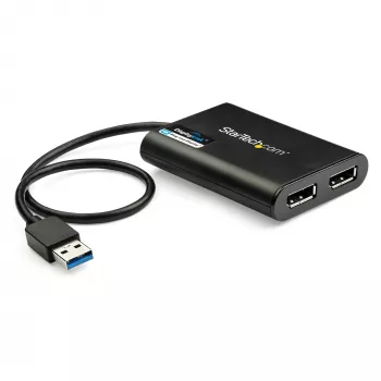StarTech.com USB 3.0 į Dual DisplayPort adapteris – 4K 60Hz, 3.2 Gen 1 (3.1 Gen 1), USB Type-A, DisplayPort išvestis, 4096 x 2160 pikselių