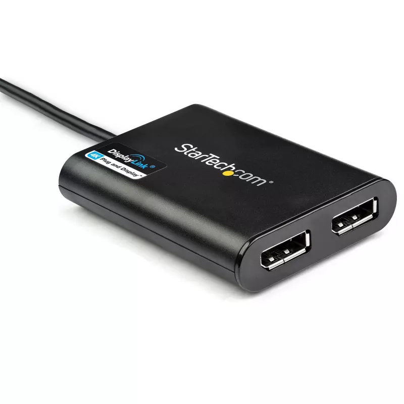 StarTech.com USB 3.0 į Dual DisplayPort adapteris – 4K 60Hz, 3.2 Gen 1 (3.1 Gen 1), USB Type-A, DisplayPort išvestis, 4096 x 2160 pikselių