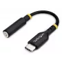 StarTech.com USBCAUDIO2 USB-C–3,5 mm TRRS ausinių / laisvų rankų garso adapteris, 32 bitų DAC, suderinamas su Thunderbolt, 12,7 cm, juodos spalvos