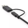 StarTech.com 3ft (1m) USB-C laidas su USB-A adapteriu – Hibridinis 2-in-1 USB-C laidas su USB-A – USB-C į USB-C (10Gbps/100W PD), USB-A į USB-C (5Gbps) – Idealus hibridinei dokų stočiai