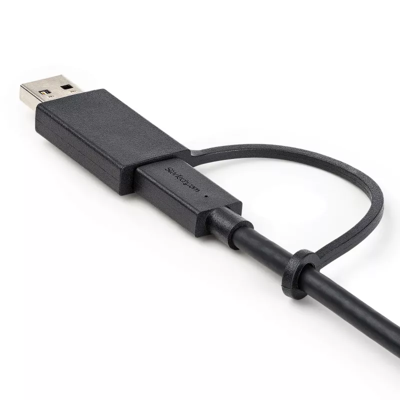 StarTech.com 3ft (1m) USB-C laidas su USB-A adapteriu – Hibridinis 2-in-1 USB-C laidas su USB-A – USB-C į USB-C (10Gbps/100W PD), USB-A į USB-C (5Gbps) – Idealus hibridinei dokų stočiai