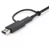 StarTech.com 3ft (1m) USB-C laidas su USB-A adapteriu – Hibridinis 2-in-1 USB-C laidas su USB-A – USB-C į USB-C (10Gbps/100W PD), USB-A į USB-C (5Gbps) – Idealus hibridinei dokų stočiai