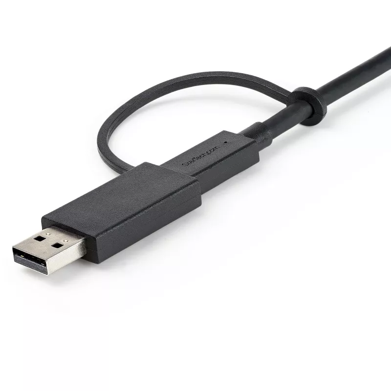 StarTech.com 3ft (1m) USB-C laidas su USB-A adapteriu – Hibridinis 2-in-1 USB-C laidas su USB-A – USB-C į USB-C (10Gbps/100W PD), USB-A į USB-C (5Gbps) – Idealus hibridinei dokų stočiai
