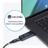„StarTech.com“ USB-C galios testeris, skaitmeninis multimetras, dvipusis įtampos ir srovės matuoklis, iki 240 W PD EPR, nešiojamas USB-C kabelio ir prievado galios matuoklis