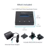 „StarTech.com“ nepriklausomas USB atmintukų kopijavimo ir trynimo įrenginys 1:2, 1,5 GB/min, LCD ekranas