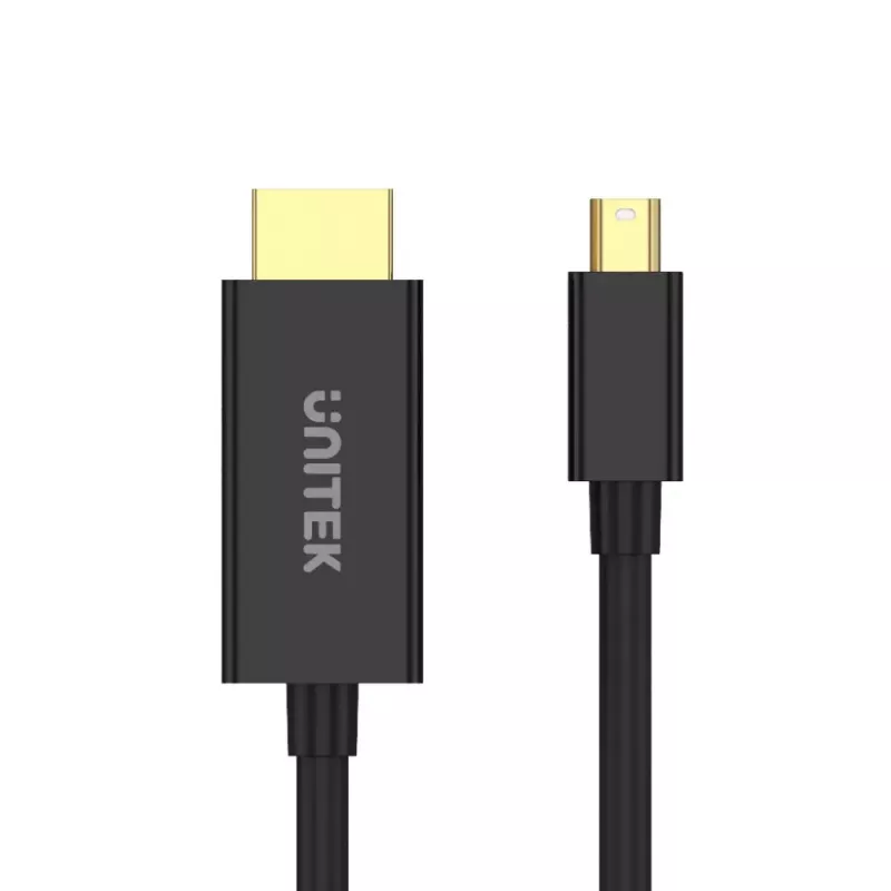 Unitek V1152A Mini DisplayPort į HDMI laidas, 2 m, HDMI 1.4, 4K@30Hz, HDCP 2.0, paauksuoti kontaktai, juodas