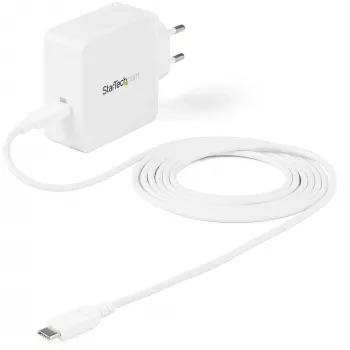 StarTech.com USB-C sieninis įkroviklis - nešiojamojo kompiuterio USB-C įkroviklis 60W PD - 2m kabelis - universalus kompaktiškas C tipo maitinimo adapteris - Dell XPS/Lenovo X1 Carbon/HP EliteBook/MacBook - USB IF/CE sertifikuotas