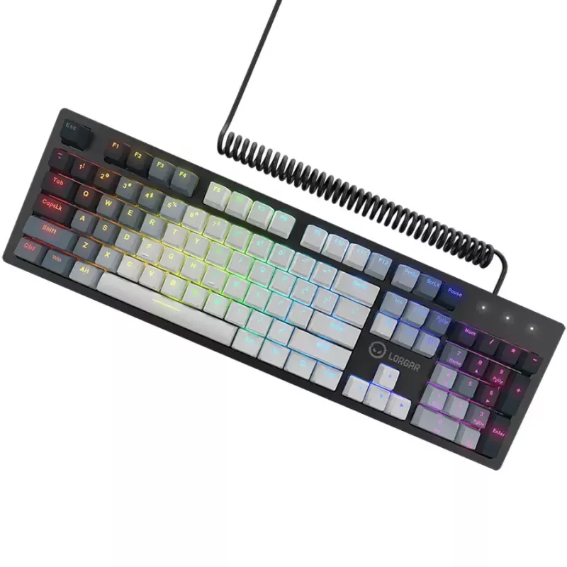 Mechaninė klaviatūra LORGAR Azar 514 White su RGB foniniu apšvietimu, ENG išdėstymas