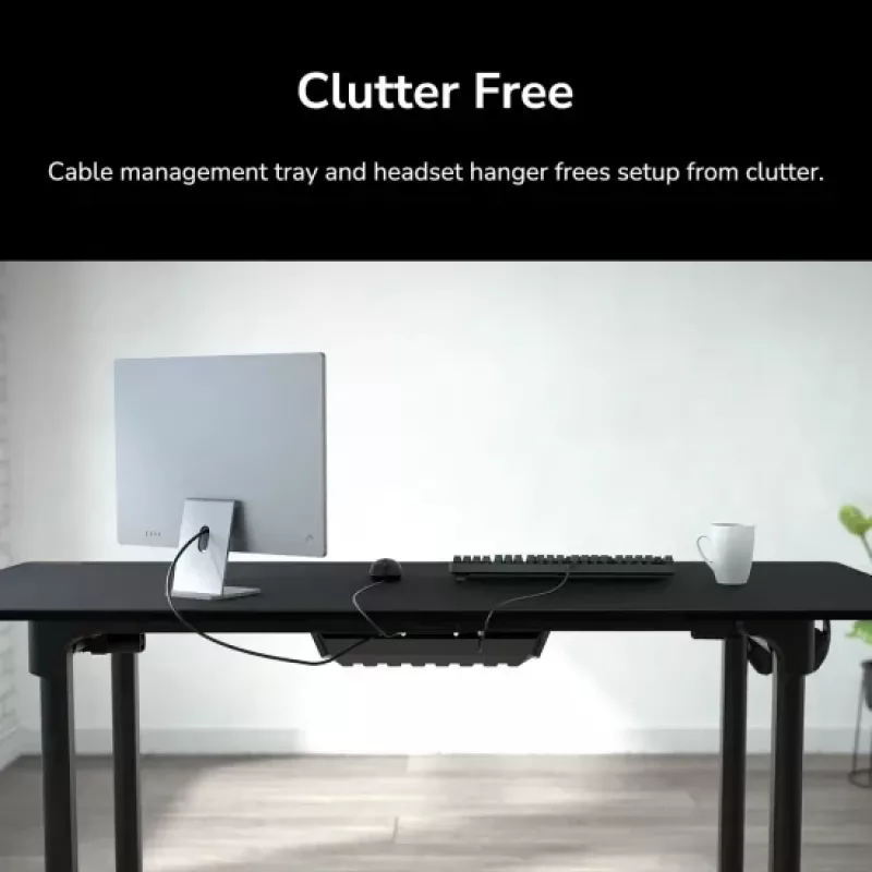 Stalas COUGAR Gaming E-GRAV 180 Juodas Stačiakampis Anglies Pluošto 180x80 cm