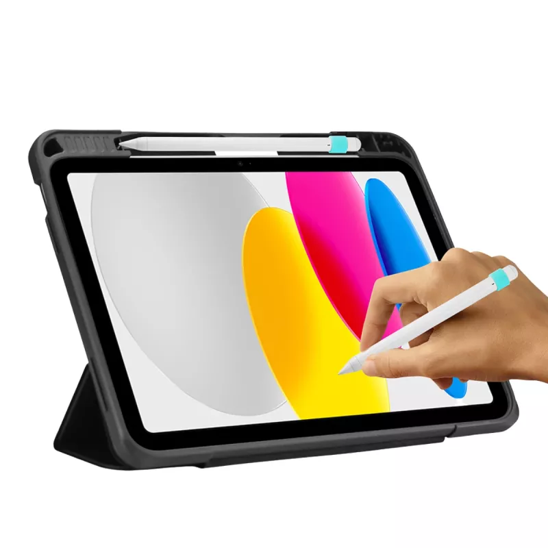 DEQSTER Rugged MAX Dėklas, skirtas iPad 10,9 colio (10 kartos), Juodas