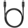 DEQSTER Nylon įkrovimo laidas USB-C į USB-C, 1 m, juodas