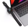 Įkrovimo stovas Satechi ST-TCMCAWM Apple Watch juodas sidabrinis baltas aliuminis