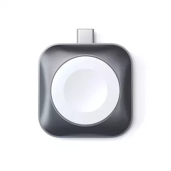 Įkrovimo stovas Satechi ST-TCMCAWM Apple Watch juodas sidabrinis baltas aliuminis