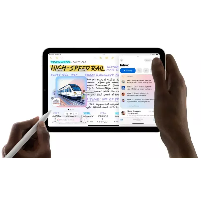 Planšetinis kompiuteris Apple iPad mini Wi‑Fi 128GB Violetinė – 8,3 colio (21,1 cm) LED 2266×1488, A17 Pro, 12MP kameros, Wi‑Fi 6E, 293 g