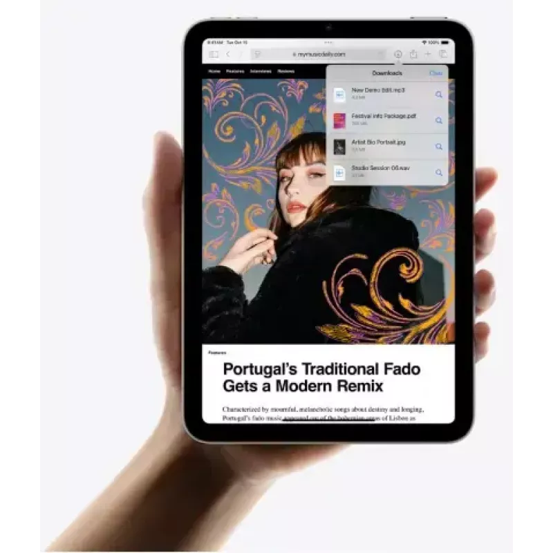 Planšetinis kompiuteris Apple iPad mini Wi‑Fi 128GB Violetinė – 8,3 colio (21,1 cm) LED 2266×1488, A17 Pro, 12MP kameros, Wi‑Fi 6E, 293 g