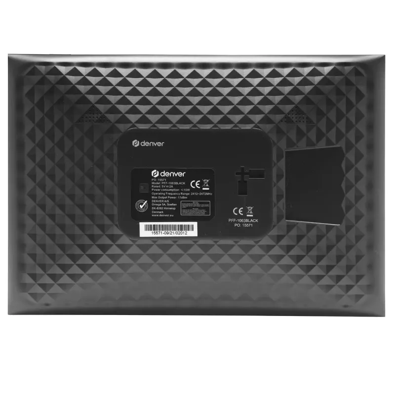 Skaitmeninis nuotraukų rėmelis Denver PFF-1063BLACK 10.1 colio jutiklinis ekranas Wi-Fi 1920x1080
