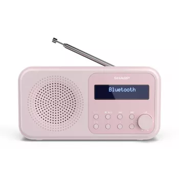 Nešiojamas radijas Sharp DR-P420 skaitmeninis imtuvas DAB DAB+ FM rožinis