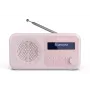Nešiojamas radijas Sharp DR-P420 skaitmeninis imtuvas DAB DAB+ FM rožinis
