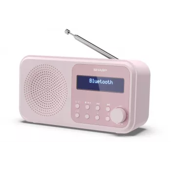 Nešiojamas radijas Sharp DR-P420 skaitmeninis imtuvas DAB DAB+ FM rožinis