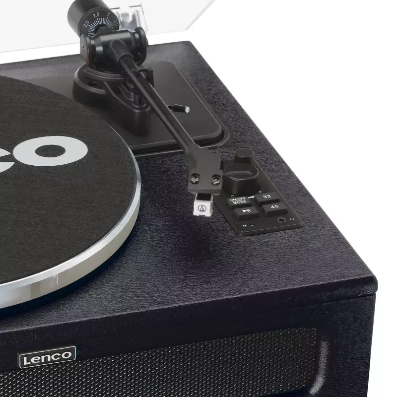 Pavarų diržu varomas vinilinis grotuvas Lenco LS-430BK juodas 40W Bluetooth